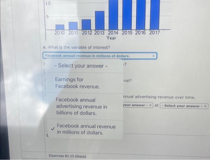 Solved a. What is the variable of interest? b. Are the data | Chegg.com