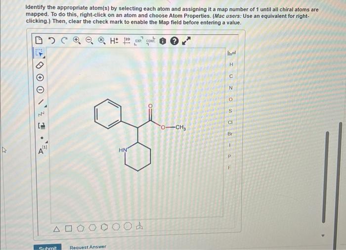 Solved Identify the appropriate atom(s) by selecting each | Chegg.com