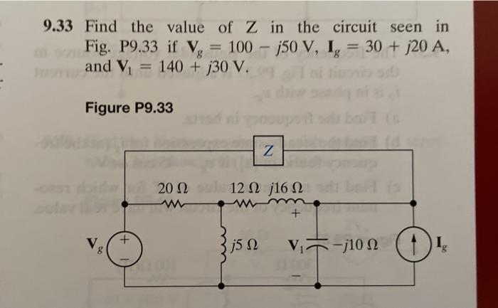 Solved 9.33 Find the value of Z in the circuit seen in Fig. | Chegg.com
