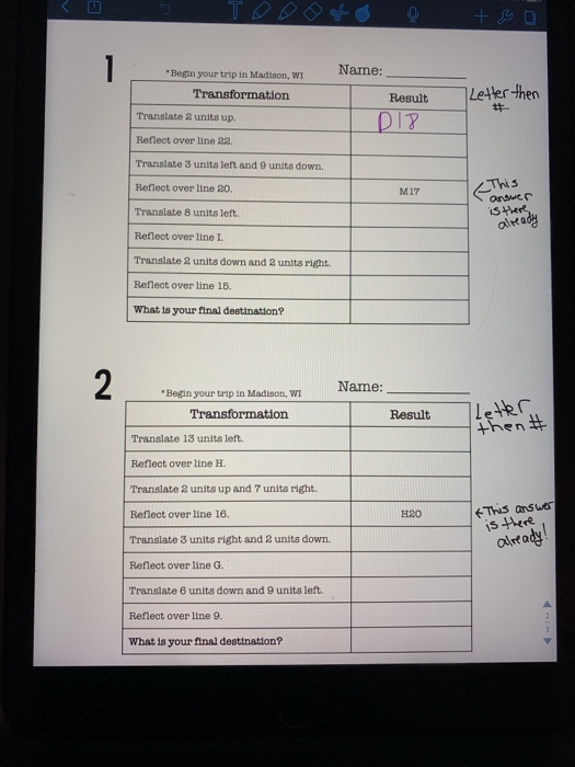 I Am Stuck On How To Figure Reflection Over Line 22 Chegg 