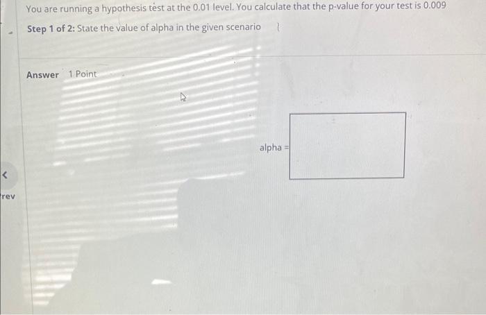 hypothesis test 0.01 level