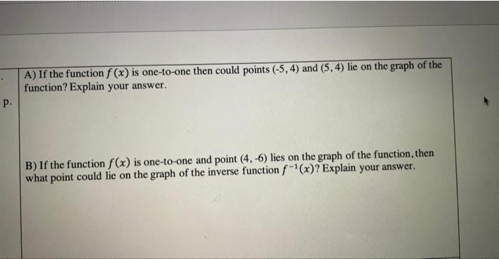 solved-a-if-the-function-f-x-is-one-to-one-then-could-chegg