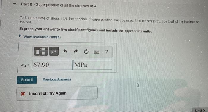 Solved Learning Goal: To determine the state of stress in a | Chegg.com