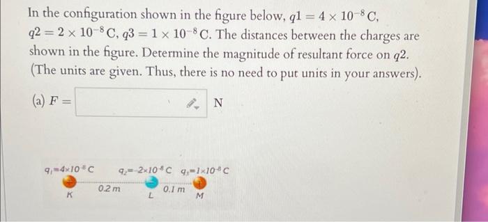 Solved In The Configuration Shown In The Figure Below, Q1 = | Chegg.com