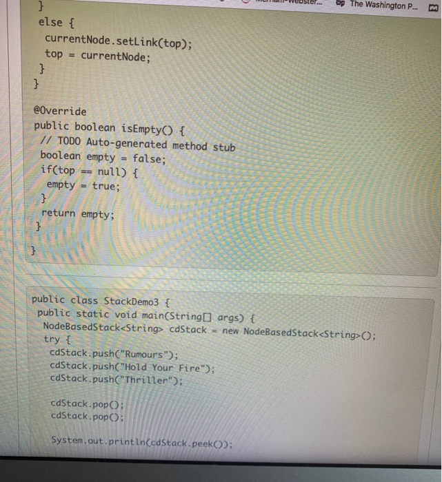 Solved Use the following Java code to answer this question: | Chegg.com