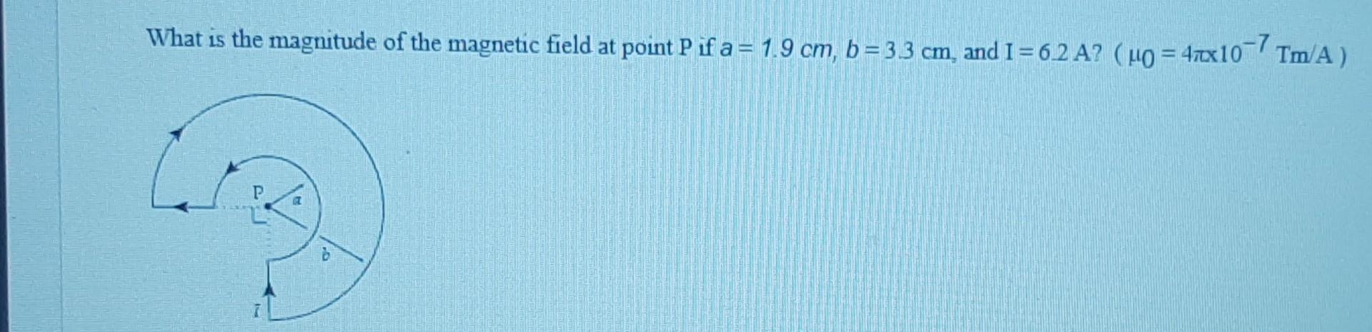 Solved What is the magnitude of the magnetic field at point | Chegg.com