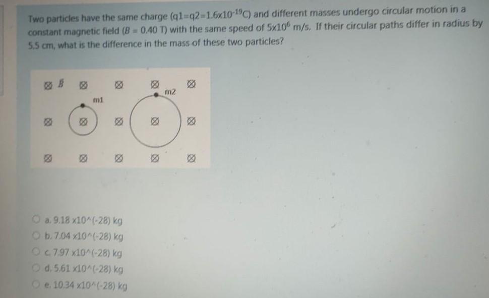 Solved Two particles have the same charge (91-92-1.6x10-19C) | Chegg.com