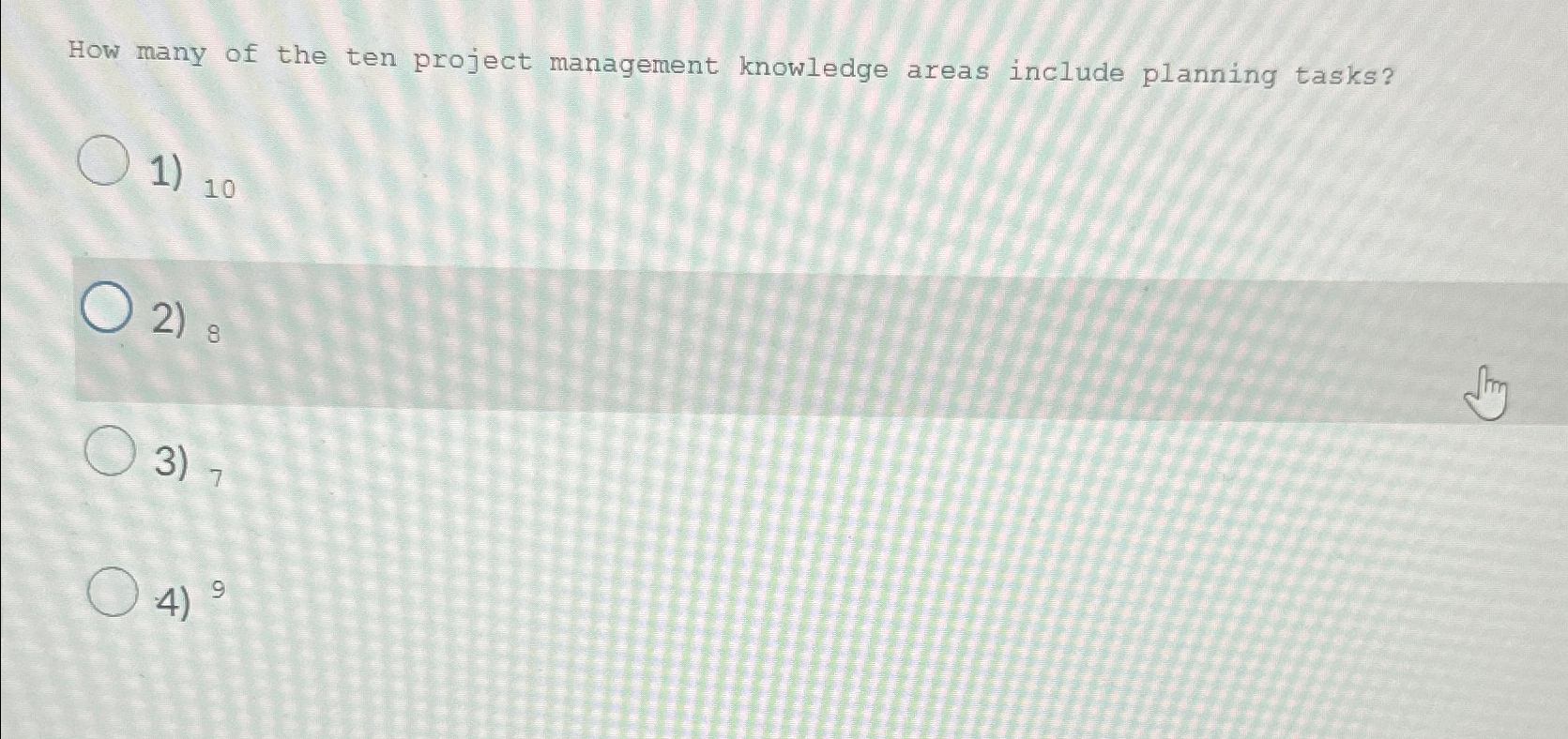 Solved How many of the ten project management knowledge | Chegg.com
