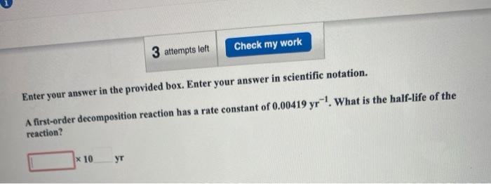 Solved 3 attempts left Check my work Be sure to answer all | Chegg.com