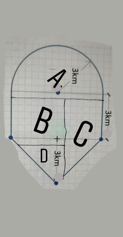 Solved 3km 3km A + 3km B | Chegg.com