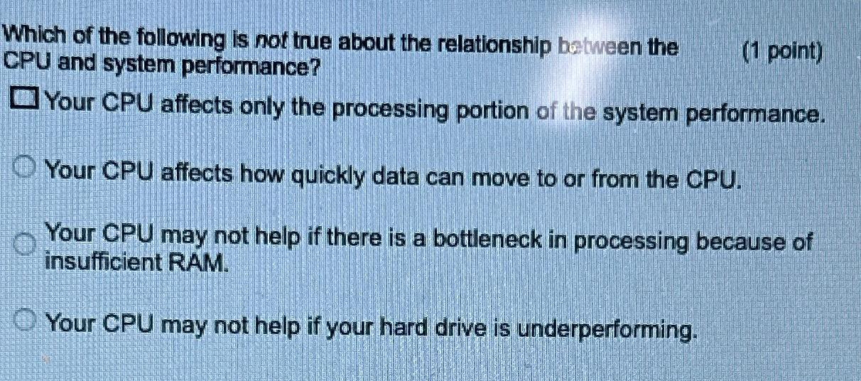 Solved Which of the following is not true about the