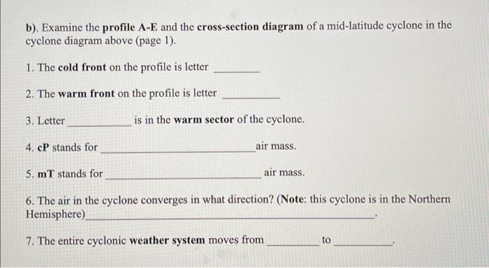 Solved b). Examine the profile A-E and the cross-section | Chegg.com