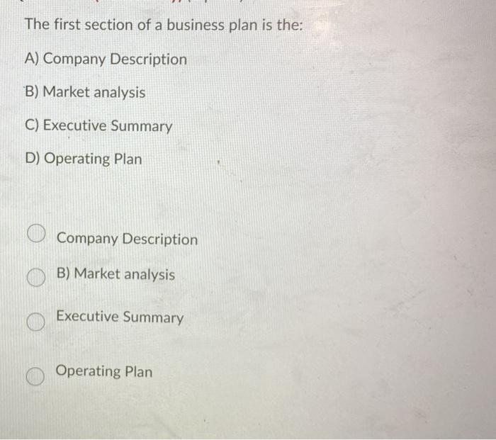 section 5 2 the business plan answers