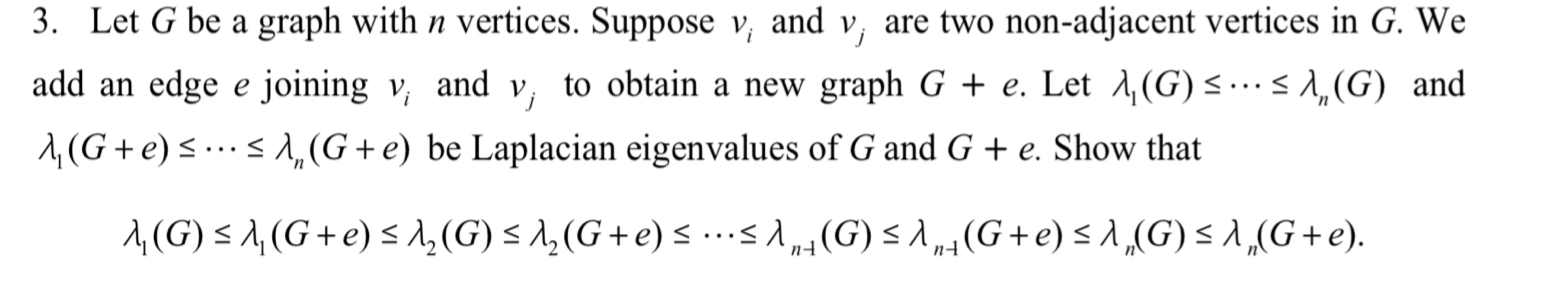 Solved Let G ﻿be a graph with n ﻿vertices. Suppose vi ﻿and | Chegg.com