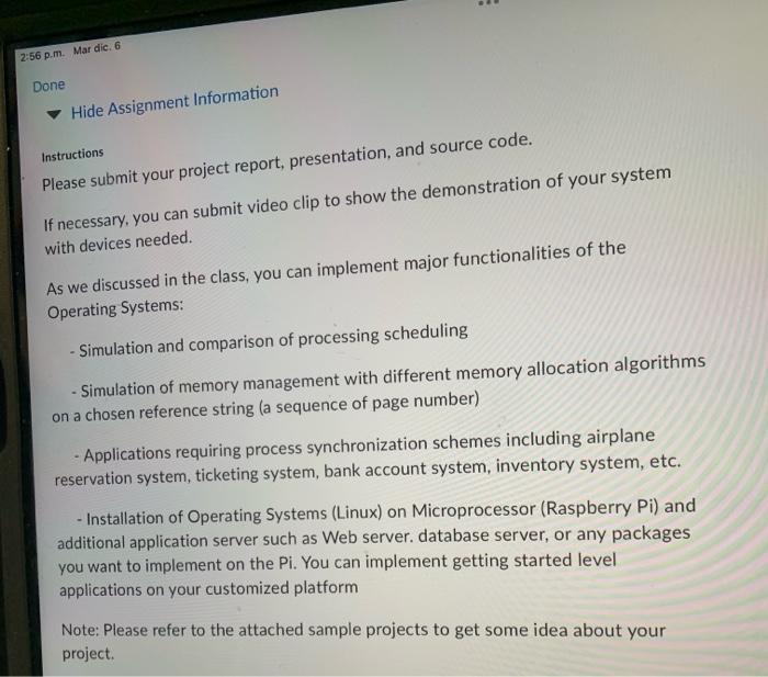 Solved Instructions Please submit your project report, | Chegg.com