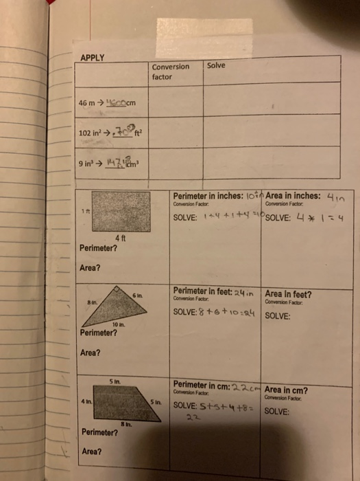Solved Apply Solve Conversion Factor 46 M Cm 102 In 70