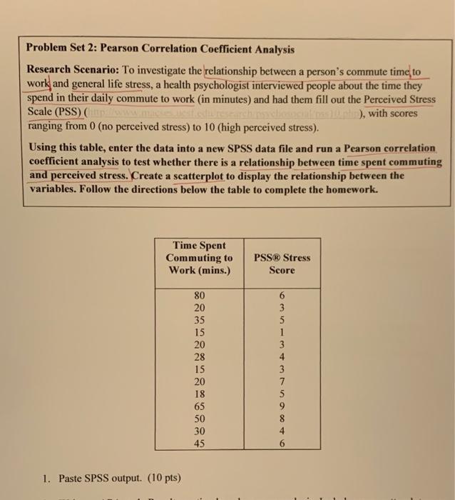 Solved Problem Set 2: Pearson Correlation Coefficient | Chegg.com