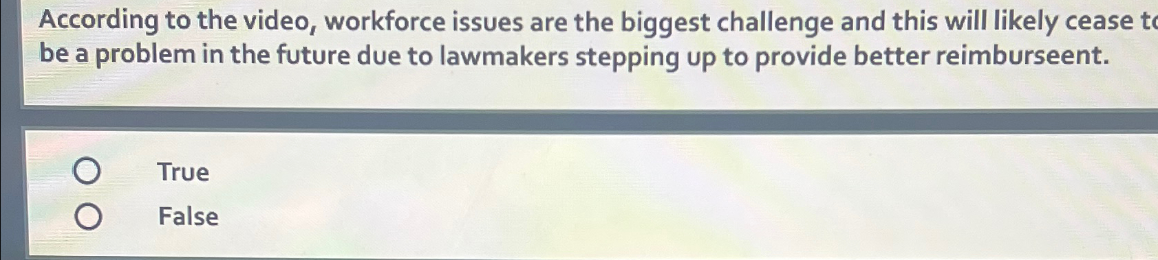 Solved According to the video, workforce issues are the | Chegg.com