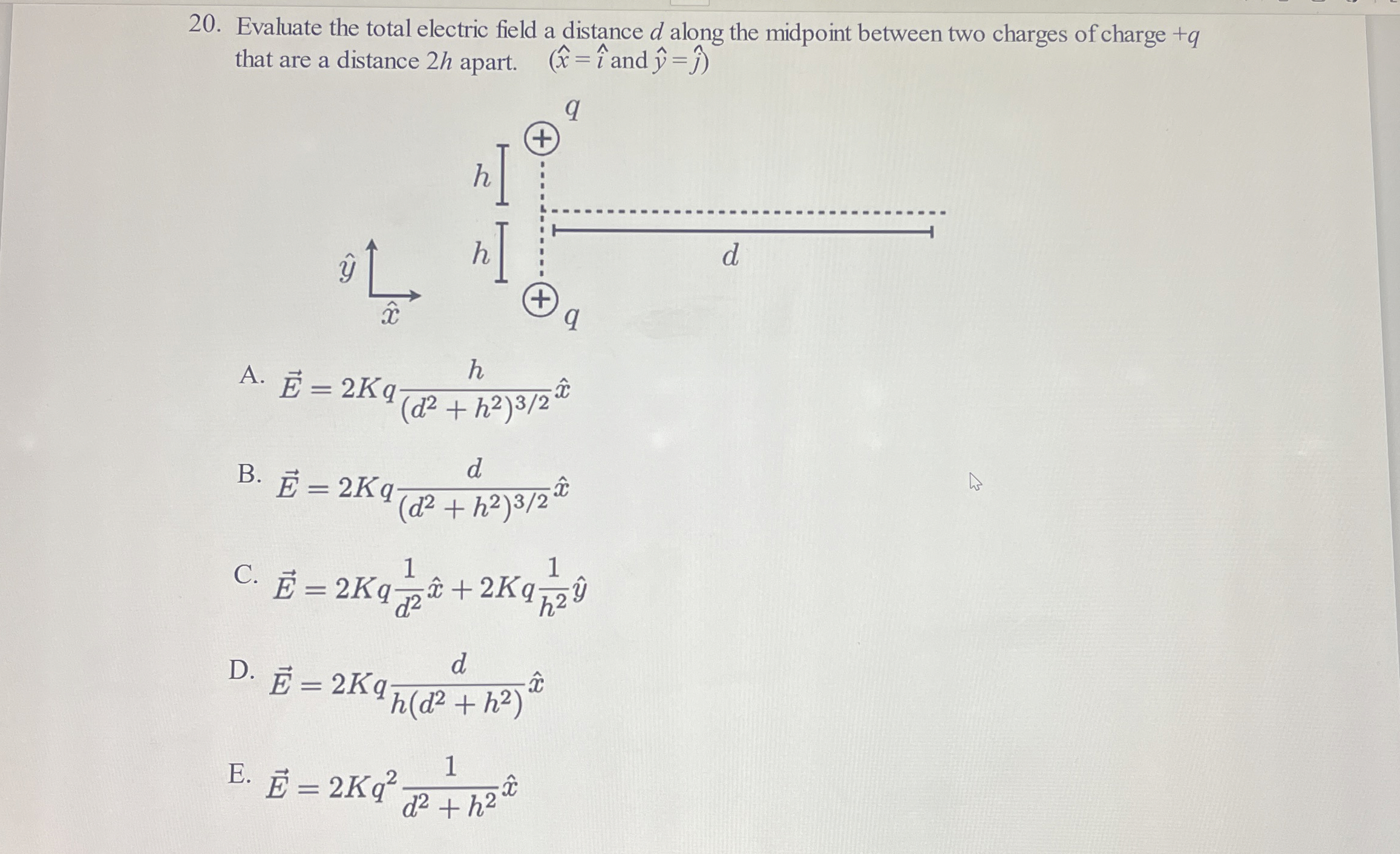 Solved Evaluate the total electric field a distance d ﻿along | Chegg.com