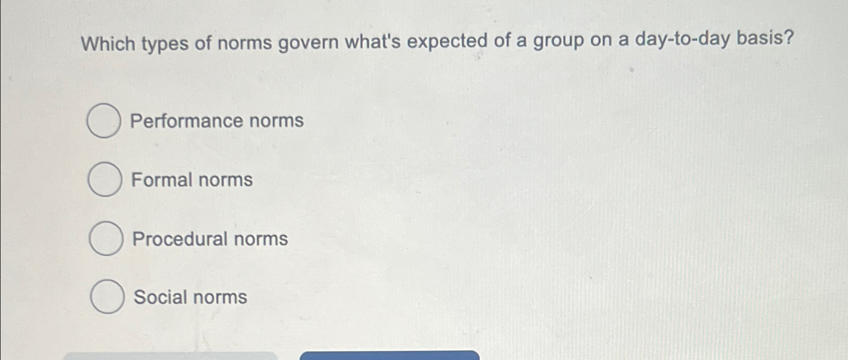 Solved Which types of norms govern what's expected of a | Chegg.com