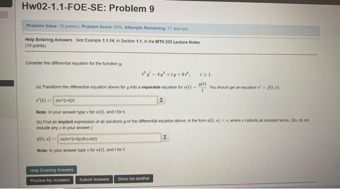 Solved Consider the differential equation for the function | Chegg.com