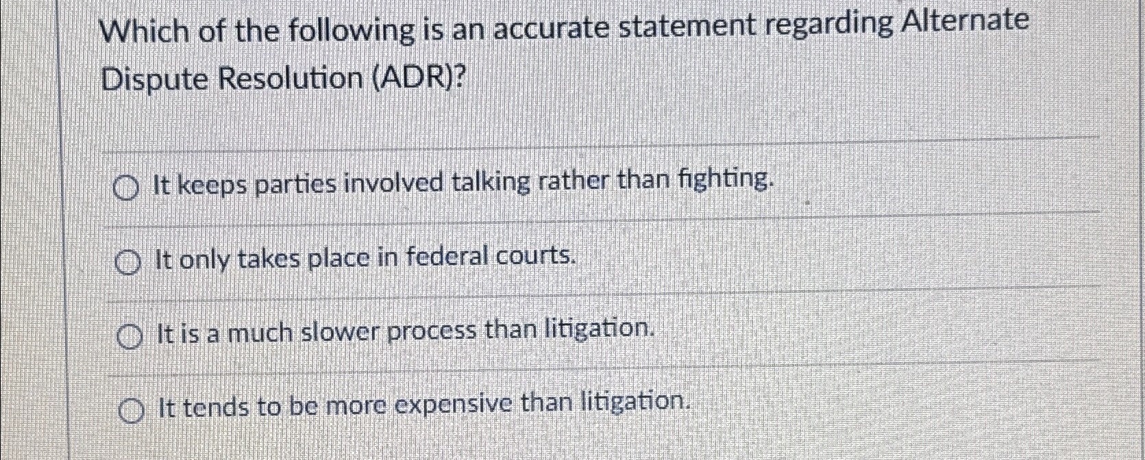 Solved Which of the following is an accurate statement | Chegg.com