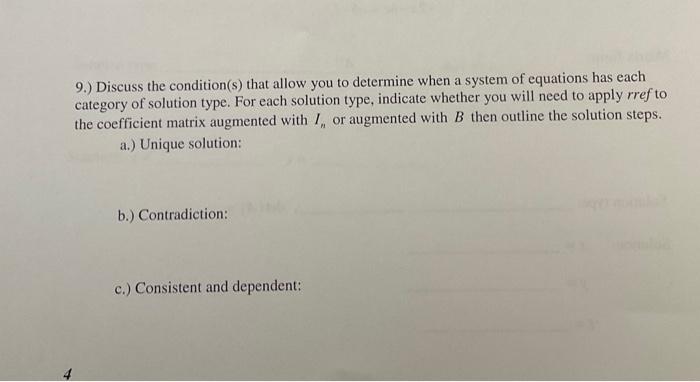 Solved 9.) Discuss the condition(s) that allow you to | Chegg.com