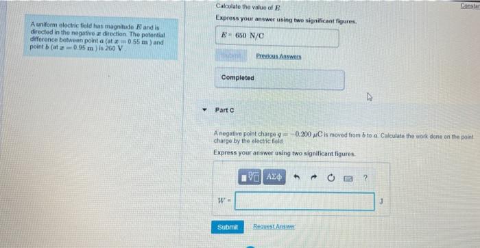 Solved Consta Calculate the value of E Express your answer | Chegg.com