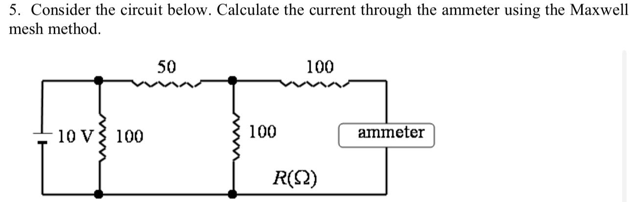 Solved Consider the circuit below. Calculate the current | Chegg.com