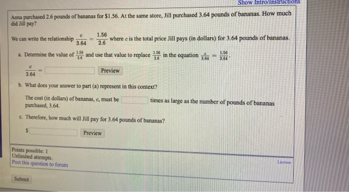 Solved Show Intro Instructions Anna Purchased 2 6 Pounds Chegg Com