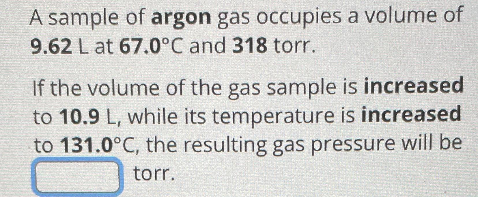 assessment problem solving an argon gas occupies