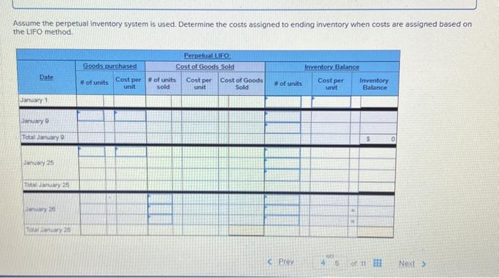 Solved Assume The Perpetual Inventory System Is Used. | Chegg.com