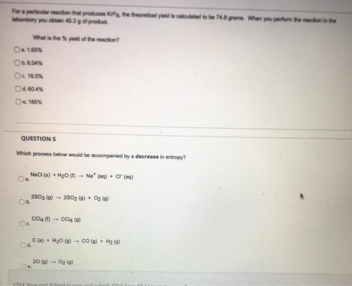 Solved For a particulation that produces Kf the | Chegg.com