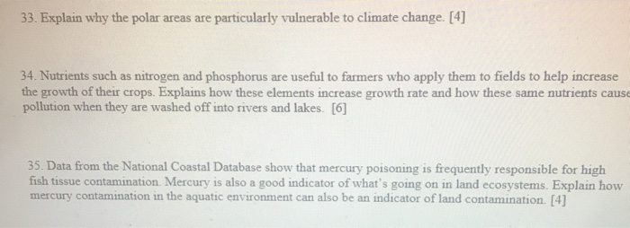 Solved 33. Explain why the polar areas are particularly | Chegg.com