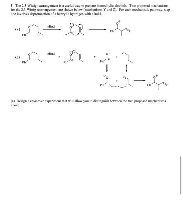 Solved 5. The 2,3-Wittig rearrangement is a useful way to | Chegg.com