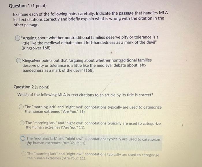 Question 1 1 Point Examine Each Of The Following Chegg Com