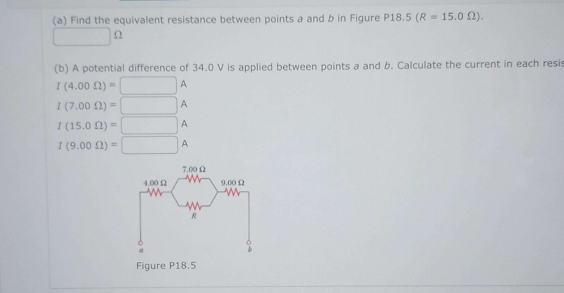 Solved (a) Find the equivalent resistance between points a | Chegg.com