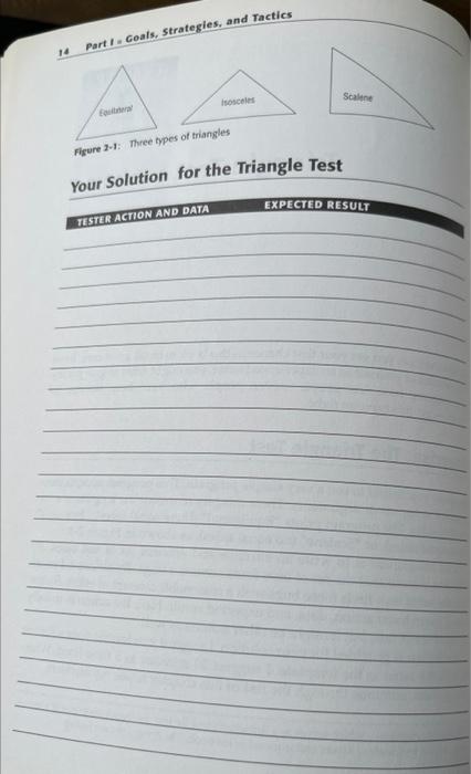 Your Solution for the Triangle Test