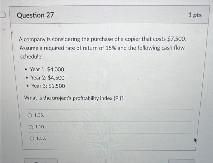 Solved A company is considering the purchase of a copier | Chegg.com