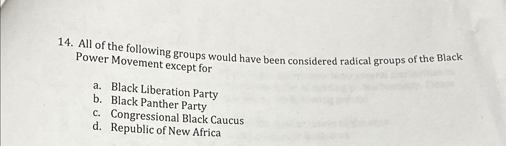 All of the following groups would have been | Chegg.com