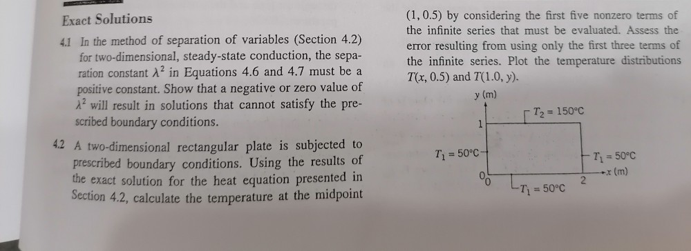 Solved 4.1 In the method of separation of variables (Section | Chegg.com