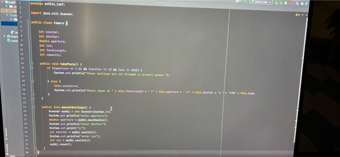 We are implementing the controller of a camera. • | Chegg.com
