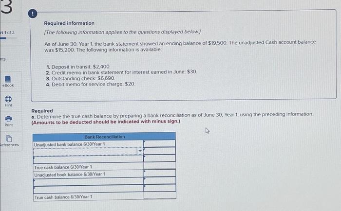 Solved 3 rt 1 of 2 nts eBook 101 Hint Print References | Chegg.com
