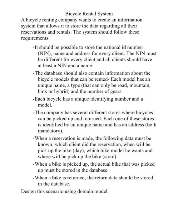 bicycle rental system