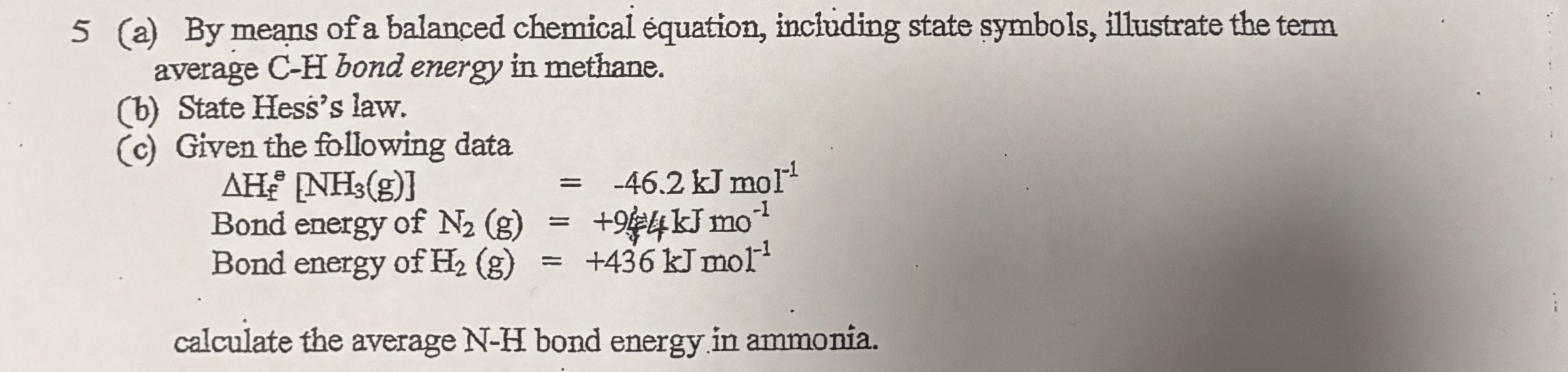 5 (a) ﻿By means of a balanced chemical equation,