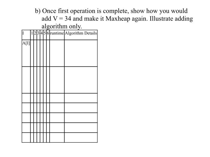 b) Once first operation is complete, show how you | Chegg.com