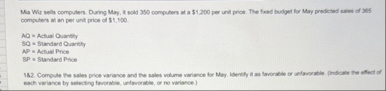 Solved Ma Wir sells compulers. During May, Esold 350 | Chegg.com