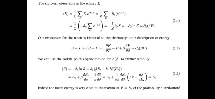 Solved Let Us Consider The Mean Of The Cube Of The Energy Chegg Com