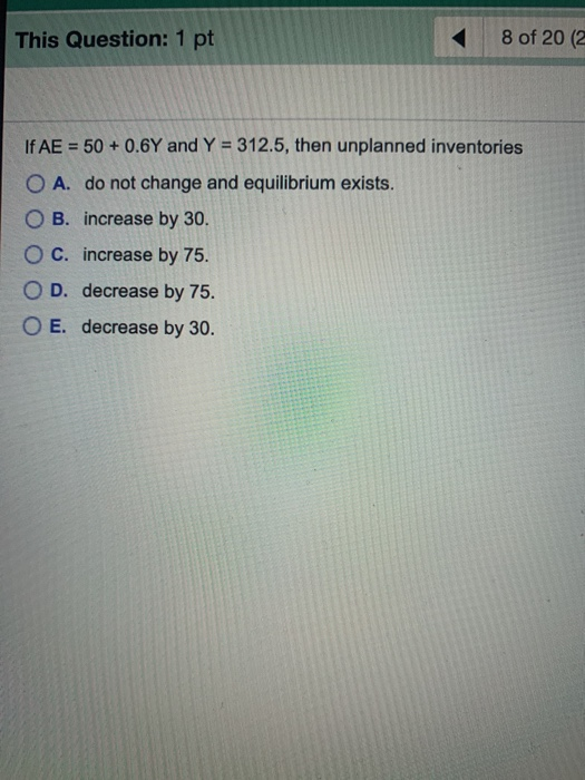 Solved This Question 1 Pt 8 Of 2 If Ae 50 0 6y Chegg Com