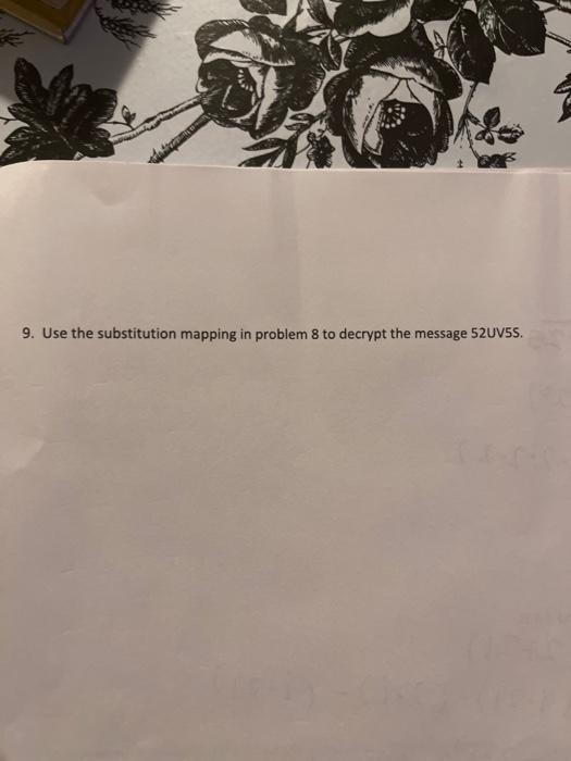 Solved 9. Use the substitution mapping in problem 8 to | Chegg.com